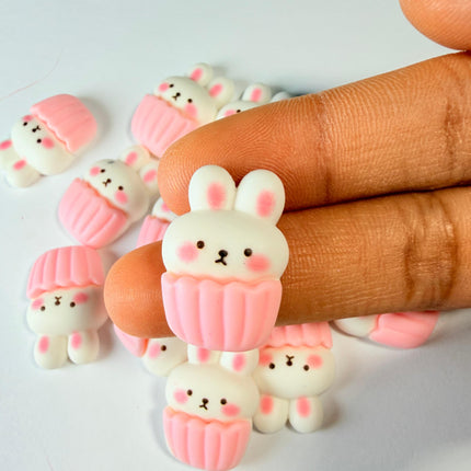Cupcake Bunny Charms for DIY Crafts