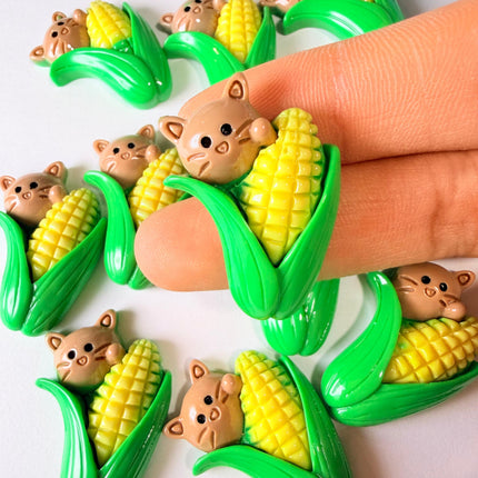 Corn Cat Charms for DIY Crafts