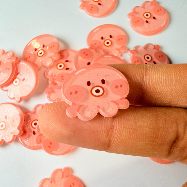 Flat Octopus Charms for DIY Crafts