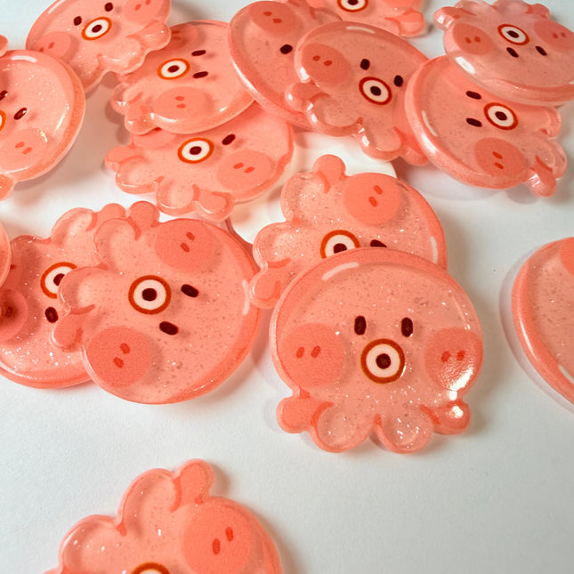 Flat Octopus Charms for DIY Crafts