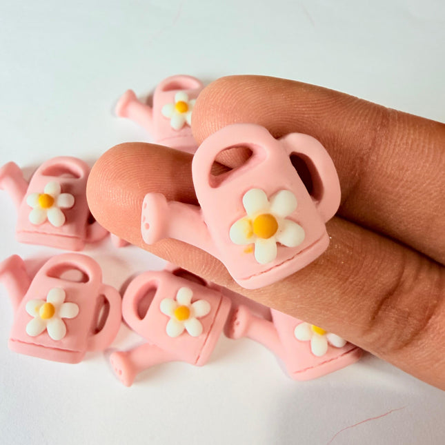 Pink Watering Can Charms for DIY Crafts