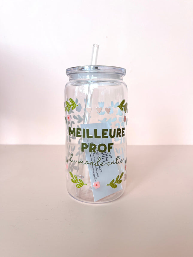 Verre en plastique - meilleure prof du monde entier (léger défaut)