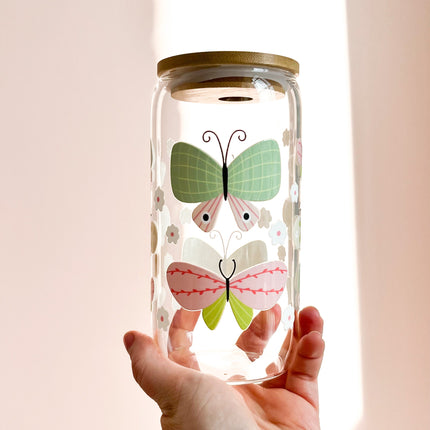 Verre boho - papillons