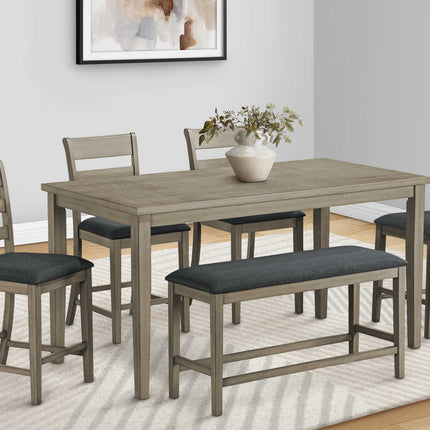 Table à manger en bois plaqué gris - Monarch (I1381)