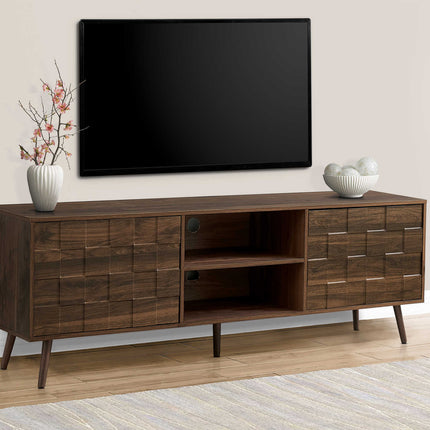 Meuble de téléviseur plaqué noyer foncé - Monarch (I2787)