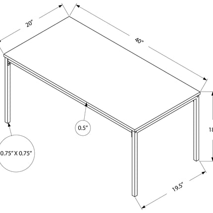 Table de salon en métal noir, taupe foncé - Monarch (I3797)