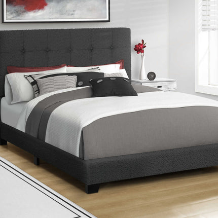 Base de lit Queen en tissu noir - Monarch (I5805Q)