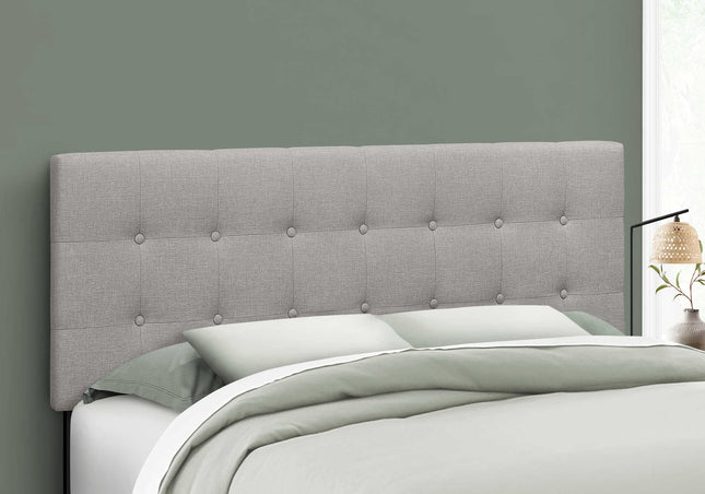 Tête de lit Queen en tissu gris - Monarch (I6003Q)