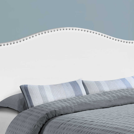 Tête de lit Queen en simili-cuir blanc - Monarch (I6012Q)