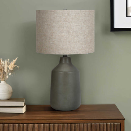 Lampe de table Monarch - Luminaire - Gris Beton / Beige (I 9703)