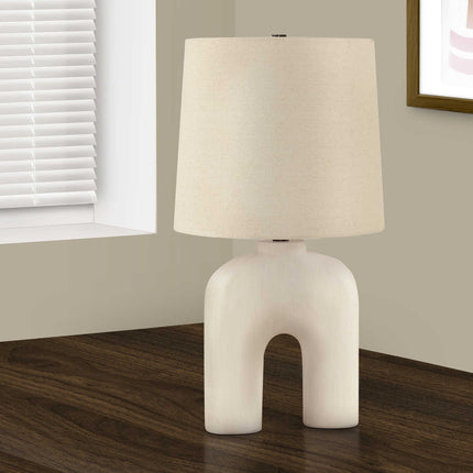 Lampe de table Monarch - Luminaire - Crème résine / Beige (I 9728)