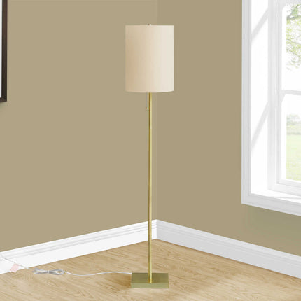 Lampe sur pied Monarch- Luminaire - Laiton Métal / Ivoire (I 9759)