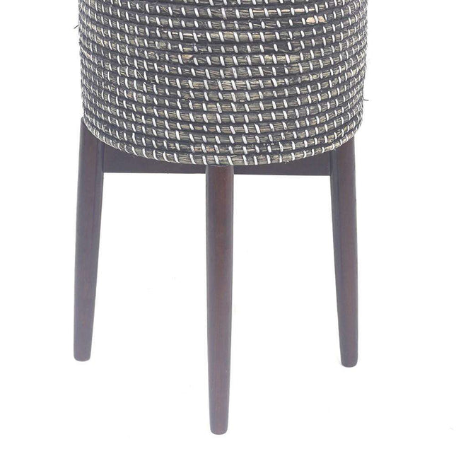 Jax -Black Tall Mid-Century Planter With Turned Leg Stand