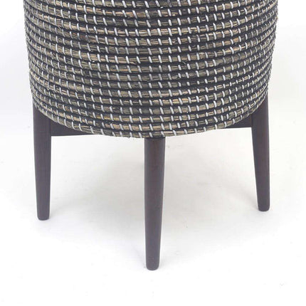 Jax -Black Tall Mid-Century Planter With Turned Leg Stand