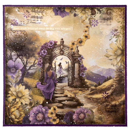 JMA Clear Stamp Hopeful Swirls Growing & Blooming 6 Pieces