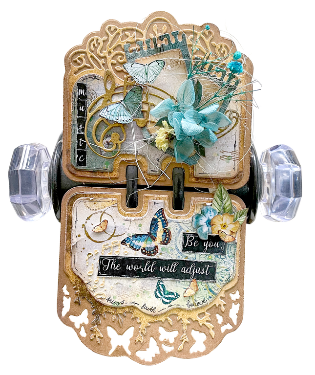 JMA Cutting Die Musical Elements & Torn Notes New Awakening 91X134mm nr.21