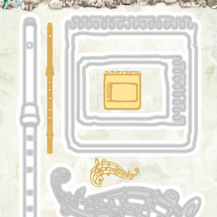 JMA Cutting Die Musical Elements & Torn Notes New Awakening 91X134mm nr.21