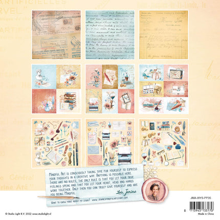 JMA Paper Pad Mixed Designs Write Your Story 203x203x9mm 36 SH nr.35