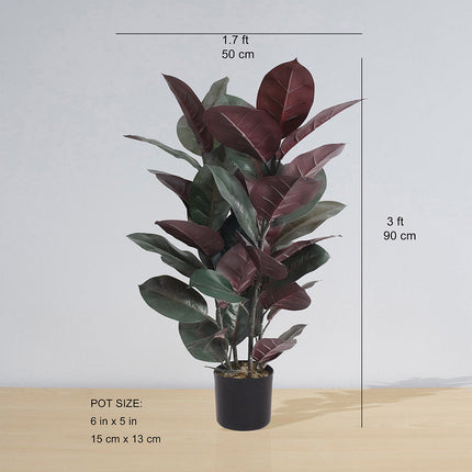 Salamina Artificial Rubber Potted Plant 3'