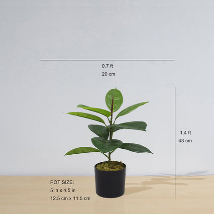 Iza Artificial Rubber Potted Plant 1.4'