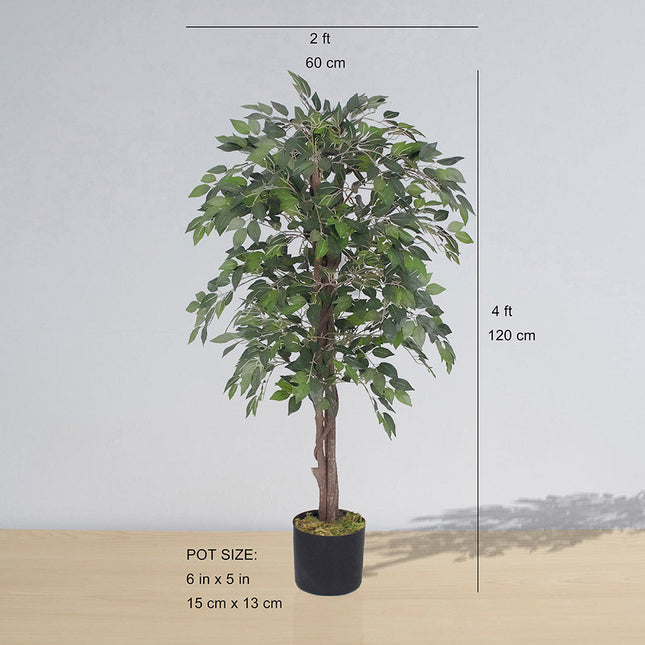 Yali Artificial Ficus Potted Plant 4'