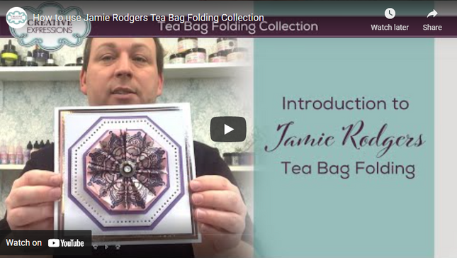 Creative Expressions Jamie Rodgers Pointy Petals Tea Bag Folding 6 in x 8 in Stamp Set