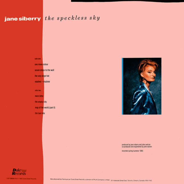 Jane Siberry – The Speckless Sky - 1985 with Booklet - Bargain Bin!