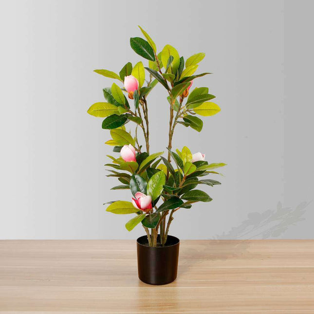 Kira Artificial Magnolia Tree Potted Plant 28"