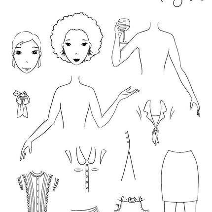 KJ Clear Stamp Angela Missees 152x215x3mm 19 PC nr.185