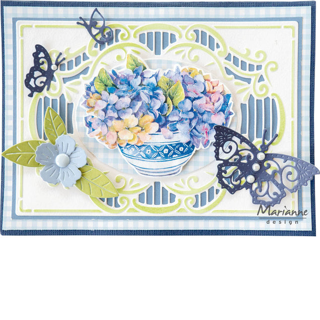 Marianne Design A6 Die Cuts - Mattie's Blue Flowers