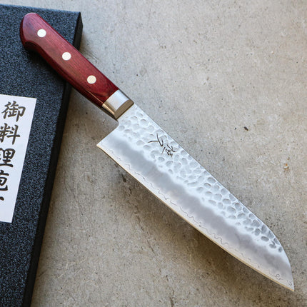 Tsunehisa Tsuchime Santoku 180 mm (Red Handle)