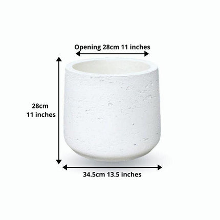 Lazaro White Cement Planter 13''