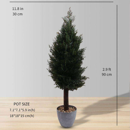Leeds Faux Potted Cedar Topiary Plant (Multiple Size)