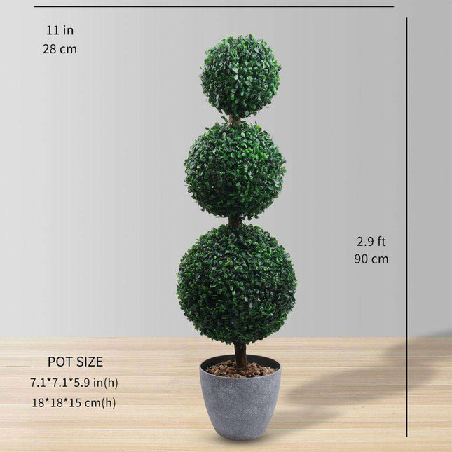 London Faux Potted Boxwood Topiary Plant (Multiple Sizes)