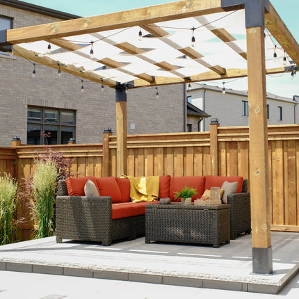 Laguna Point 6-Piece Wicker Outdoor Sectional Set with Coffee Table