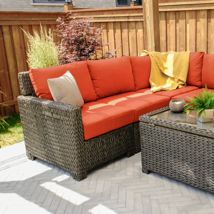 Laguna Point 4-Piece Wicker Outdoor Sectional Set