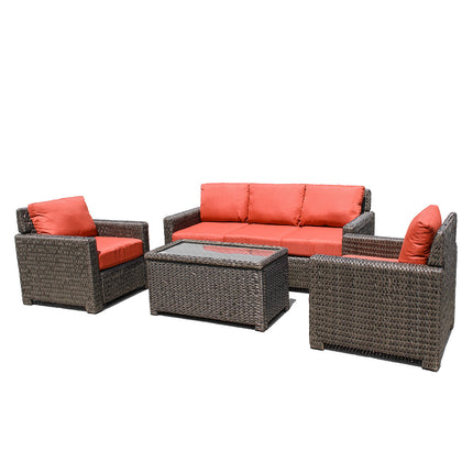 Laguna Point 4-Piece Wicker Outdoor Conversational Set