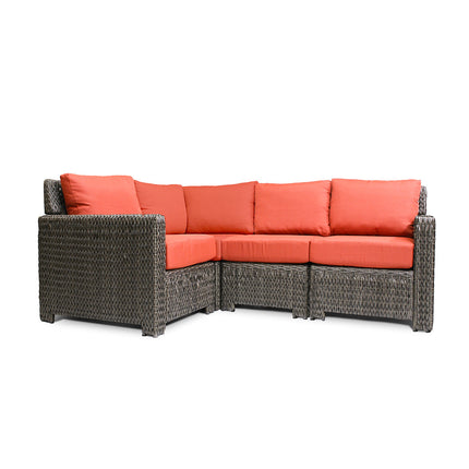 Laguna Point 4-Piece Wicker Outdoor Sectional Set