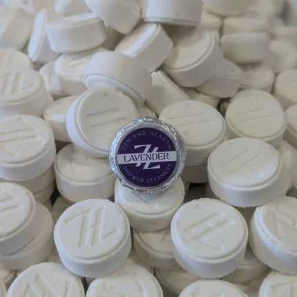 Zen & Hearth Lavender Shower Steamers - Aromatherapy Shower Bombs for Stress Relief, Relaxation & Sleep - Handmade Self-Care Gift Set