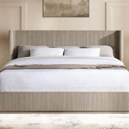 Chianti Luxury Chanel Detail Bed - Light Oak