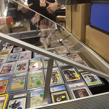 Lockable Aluminum Showcase Display Case 36x24x1.65" Black – Secure & Stylish Storage for Collectibles