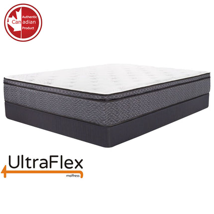 UltraFlex REVIVE- Hybrid 12” Breathable Pillowtop, Spinal Support HDcoils, Luxury Comfort Hypoallergic Foam Encasement, Pressure Relieving Coils, Eco-Friendly Mattress (Made in Canada)