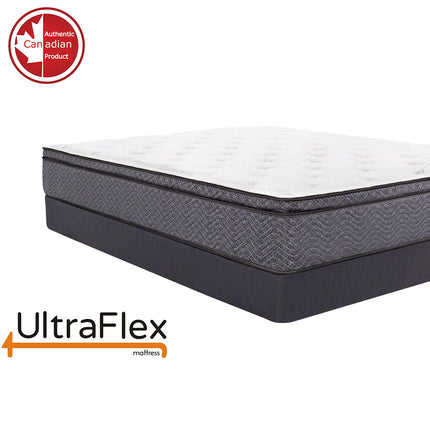 UltraFlex REVIVE- Hybrid 12” Breathable Pillowtop, Spinal Support HDcoils, Luxury Hypoallergic Foam Encasement, Pressure Relieving Mattress (Made in Canada) - With Waterproof Mattress Protector