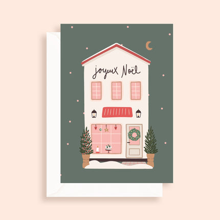 Carte de Noël pliée - format 5x7"