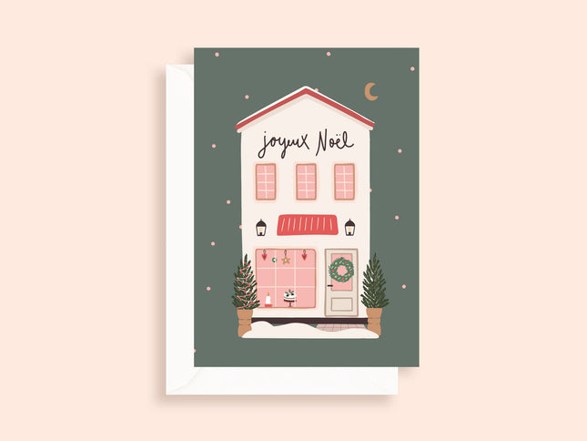 Carte de Noël pliée - format 5x7"