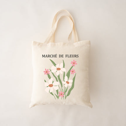 Sac réutilisable - Marché de fleurs 01