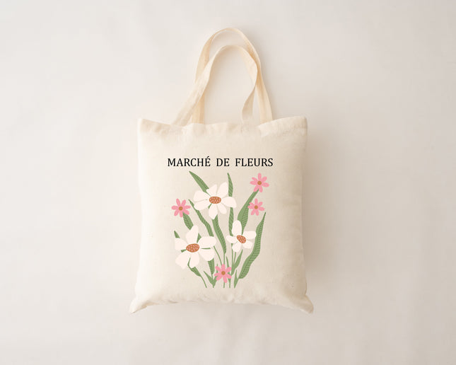 Sac réutilisable - Marché de fleurs 01