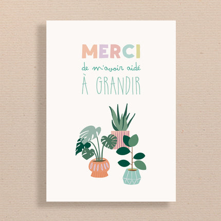 Carte de remerciement éducatrice ou enseignant(e)