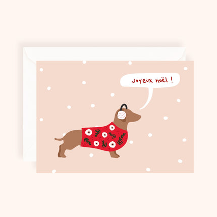 Carte de Noël pliée - format 5x7"