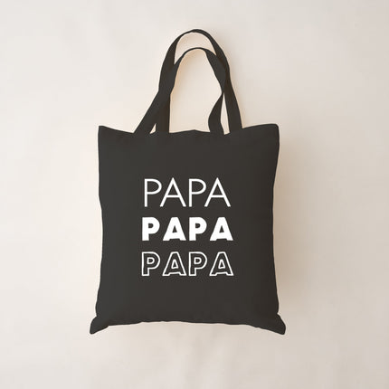 Sac réutilisable noir - papa papa papa